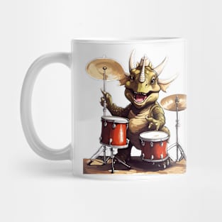 A triceratops playing the drums Mug